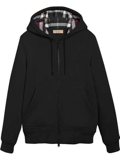 burberry vintage check detail zip up hoodie|burberry zip up hoodie black.